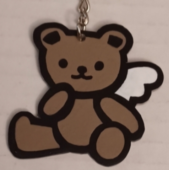 4/$60 New Angel Teddy Bear Keychain - Hand-Made - Picture 4 of 5